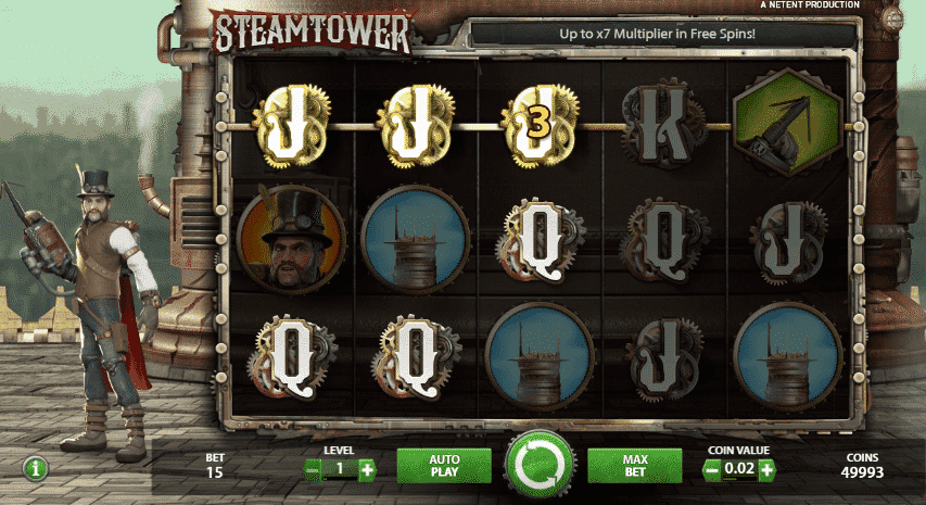 NetEnt Releases New Steam Tower Online Slot